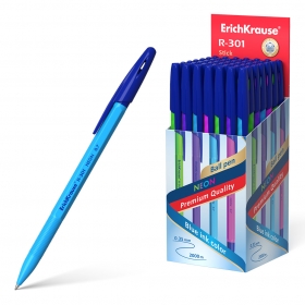 Ручка шариковая СИНЯЯ, 0,7мм, ErichKrause® R-301 Neon Stick, 53342
