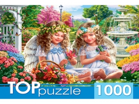 TOPpuzzle. ПАЗЛЫ 1000 элементов. ДВА НЕЖНЫХ АНГЕЛОЧКА (Арт. ХТП1000-2176)