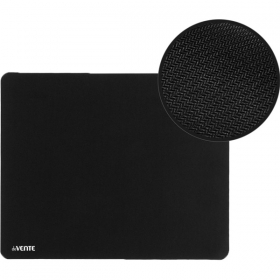 Коврик для мыши черный "deVENTE" (220x180x2 мм), текстиль покрытие, нескользящая натуральная каучуковая основа, надежн фикс, плавное скольж мыши
