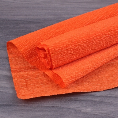 Бумага гофрированная поделочная 50*200см морковная "Darvish" DV-2926-25