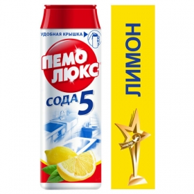 Чистящее средство 480г ПЕМОЛЮКС Сода-5, "Лимон", порошок, ш/к 80739