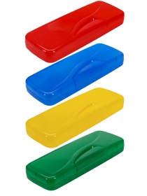 Пенал АССОРТИ  цветной прозрачный (ПН-5236), пластик, 205х72х26 мм