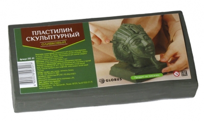 Пластилин скульптурный 500 гр цвет оливковый ПЛС-03