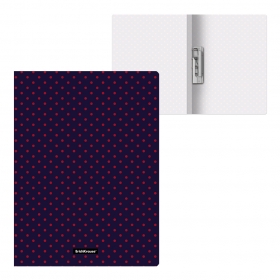 Папка с боковым зажимом пластиковая ErichKrause® Dots in Blue, A4 (в пакете по 4 шт.) 52769