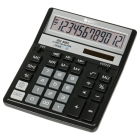 Калькулятор настольный Eleven SDC-888X-BK, 12 разрядов, двойное питание, 158*203*31мм, черный SDC-888X-BK