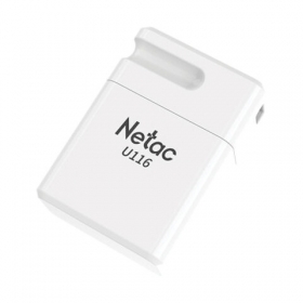 Флеш-диск 16 GB NETAC U116, USB 2.0, белый, NT03U116N-016G-20WH