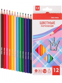 Карандаши цветн пластик 2М,набор гексаг. 12цв. КОРОНА (КЦ-9300), гриф.d=3,0mm, в к/к, кратно 12