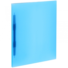 Папка с пружинным cкоросшивателем OfficeSpace, 14мм, 400мкм, синяя полупрозрачная 300651