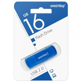 Память Smart Buy "Scout"  16GB, USB 2.0 Flash Drive, синий SB016GB2SCB