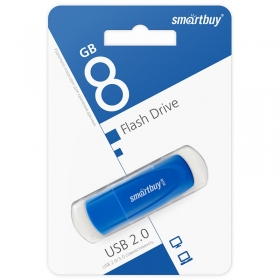 Память Smart Buy "Scout"  8GB, USB 2.0 Flash Drive, синий SB008GB2SCB