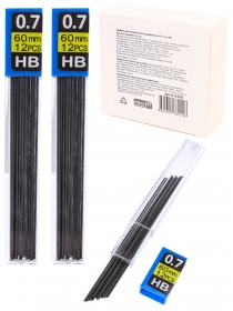 Грифели для механических карандашей (К-8208) d=0,7 mm, HB, 12 шт. в упак, кратно 24