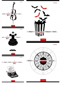 Тетрадь КЛЕТКА 48л. WEDNESDAY WHITE (48-5069) цветная мелованная обложка