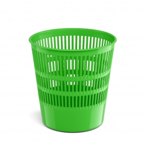 Корзина для бумаг сетчатая пластиковая ErichKrause® Neon Solid, 12л, зеленая 55953