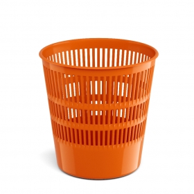 Корзина для бумаг сетчатая пластиковая ErichKrause® Neon Solid, 12л, оранжевая 55951