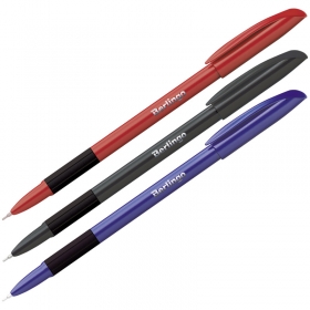 Ручка шариковая Berlingo "Metallic Pro" синяя, 0,7мм, грип CBp_70753