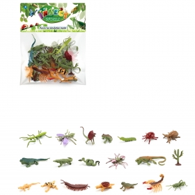 Насекомые в наборе (жуки, ящерицы в пакете) (20 фигур) 21,5х25,0 см ( Арт. 2094186)
