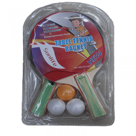 Набор для игры в настольный теннис (2 ракетки, 3 шарика)толщина 7мм, в блистере Арт. AN01001