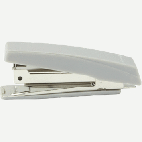 Степлер №10 "Attomex" усиленный (18 л, глубина 45 мм) пластиковый, с антистепл., серый 4142323