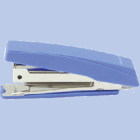 Степлер №10 "Attomex" усиленный (18 л, глубина 45 мм) пластиковый, с антистепл, синий 4142324