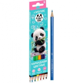 Карандаши цветные "deVENTE. Yummy Panda" 06 цв, 2М, диаметр грифеля 2,8 мм, шестигранные 5021536