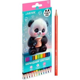 Карандаши цветные "deVENTE. Yummy Panda" 12 цв, 2М, диаметр грифеля 2,8 мм, шестигранные 5022536