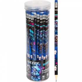 Карандаш чернографитный "deVENTE. Korokoro" HB, диаметр грифеля 2 мм, трёхгранный, с ластиком, заточенный, в пластиковой тубе 5032500