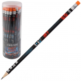 Карандаш чернографитный "deVENTE. Fast Or Last" HB, диаметр грифеля 2 мм, трёхгранный, с ластиком, заточенный, в пластиковой тубе 5032503