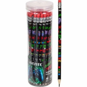 Карандаш чернографитный "deVENTE. Gamer" HB, диаметр грифеля 2 мм, трёхгранный, с ластиком, заточенный, в пластиковой тубе 5032504