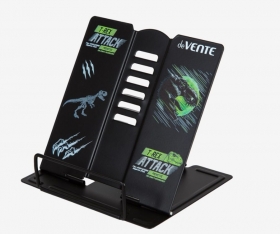 Подставка для учебников и книг "deVENTE. T-Rex" 15,4x15,2 см, металлическая окрашенная, вес 235 г, с противоскользящими ножками, синяя, с полноцветным рисунком, в пластиковом пакете с европодвесом 8063515