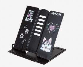 Подставка для учебников и книг "deVENTE. Cute Husky" 15,4x15,2 см, металлическая окрашенная, вес 235 г, с противоскользящими ножками, синяя, с полноцветным рисунком, в пластиковом пакете с европодвесо 8063517