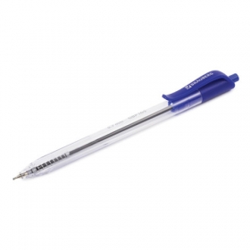 Ручка шариковая масляная автоматическая BRAUBERG "Extra Glide R", СИНЯЯ, трёхгранный корпус, узел 0,