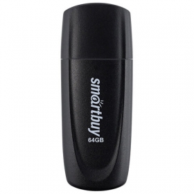 Флеш-диск 64 GB SMARTBUY Scout, USB 2.0, черный, SB064GB2SCK