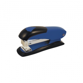 Степлер "Attomex" 24/6&26/6 (мощн. 20 л., глубина скрепл. 55 мм) металл, со встр. металл. антистепл., сине-черный 4142371