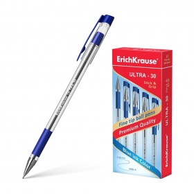 Ручка шариковая ErichKrause® ULTRA-30, цвет чернил синий (в коробке по 12 шт ) 19613