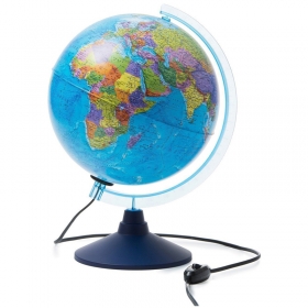 Глобус "День и ночь" с двойной картой - политической и звездного неба Globen, 25см, с подсветкой от