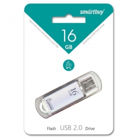Память Smart Buy USB Flash  16GB V-Cut серебристый (металл.корпус) SB16GBVC-S