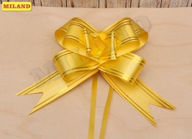 Бант-бабочка Золотые линии (3 см.) желтый БЛ-8086 (цена за 1шт)