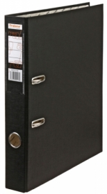 Папка регистратор А4, ПВХ, 50 мм. черная с уголком Tiralana Flax Vinil RMP50-417BK