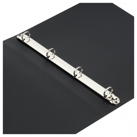 Папка на 4 кольцах OfficeSpace "Вита" А4, 25мм, 500мкм, пластик, черная 373336