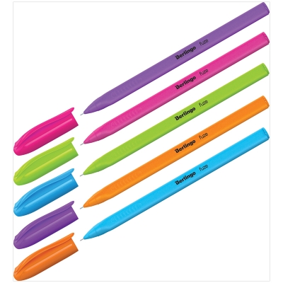 Ручка шариковая Berlingo "Triangle Fuze Stick" синяя, 0,5мм, корпус ассорти CBp_05218