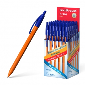 Ручка шариковая автоматическая ErichKrause® R-301 Orange Matic 0.7, цвет чернил синий (в коробке по 50 шт.) 38512