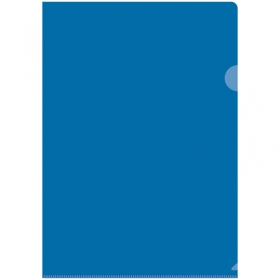 Папка-уголок OfficeSpace, А4, 150мкм, прозрачная синяя Fmu15-5_870