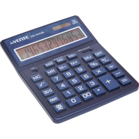 Калькулятор настольный "deVENTE" DD-4442B, 155x204x33 мм, 12 разрядный, двойное питание, двойная память, синий, 4031319