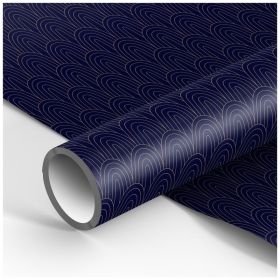 Упаковочная бумага глянц. 70*100см, MESHU "Dark blue", 90г/м2 М100_41101