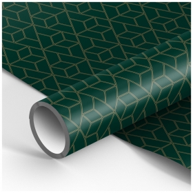 Упаковочная бумага глянц. 70*100см, MESHU "Dark green", 90г/м2 М100_41102