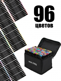 Маркеры  для скетчинга двуст COLORFUL TONES 96шт. (МП-2880) скош/пул нак,бленд в ком МП-2880