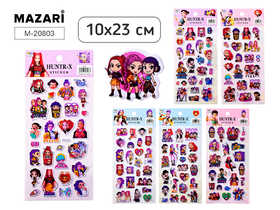 Наклейки декоративные K-POP, 10*23 см, 6 диз. M-20803