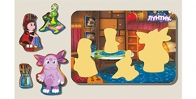 Деревянный пазл, маленький, Серия "Лунтик" 20 х 14 см (Арт. 031217)
