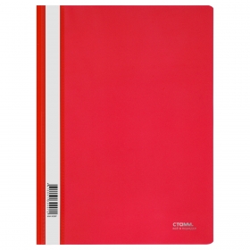 Папка-скоросшиватель пластик. СТАММ А4, 180мкм, красная с прозр. верхом ММ-30907