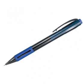 Ручка шариковая автоматическая Berlingo "SI-400" синяя, 0,7мм, грип CBm_70502